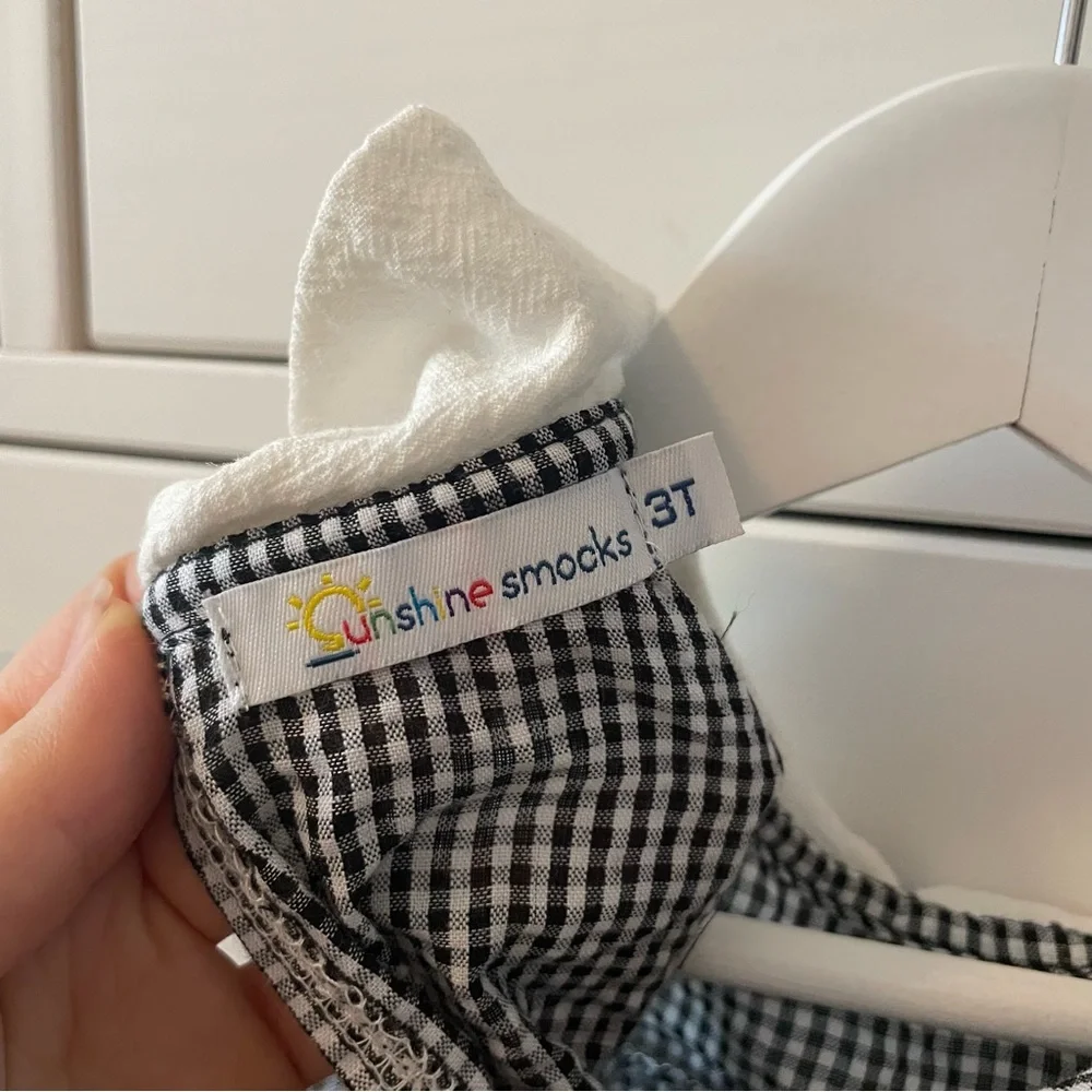 Sunshine Smocks Gingham Dress with Collar Size 3T